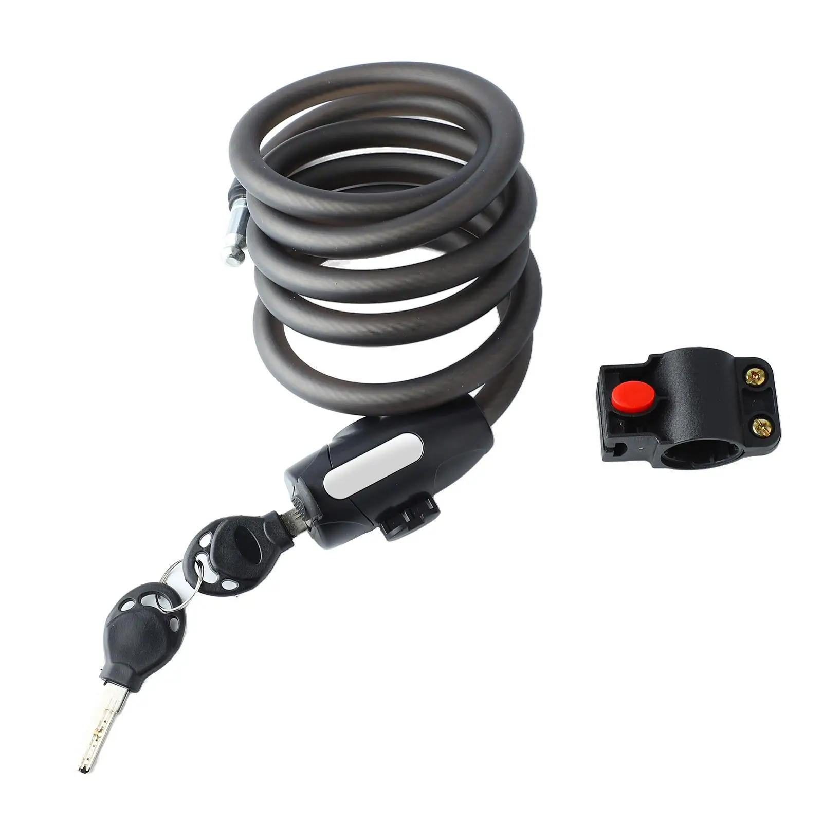 

1.8m Bike Cable Lock - Fast Unlock Anti-Theft with Bracket for Motorcycles & Bicycles