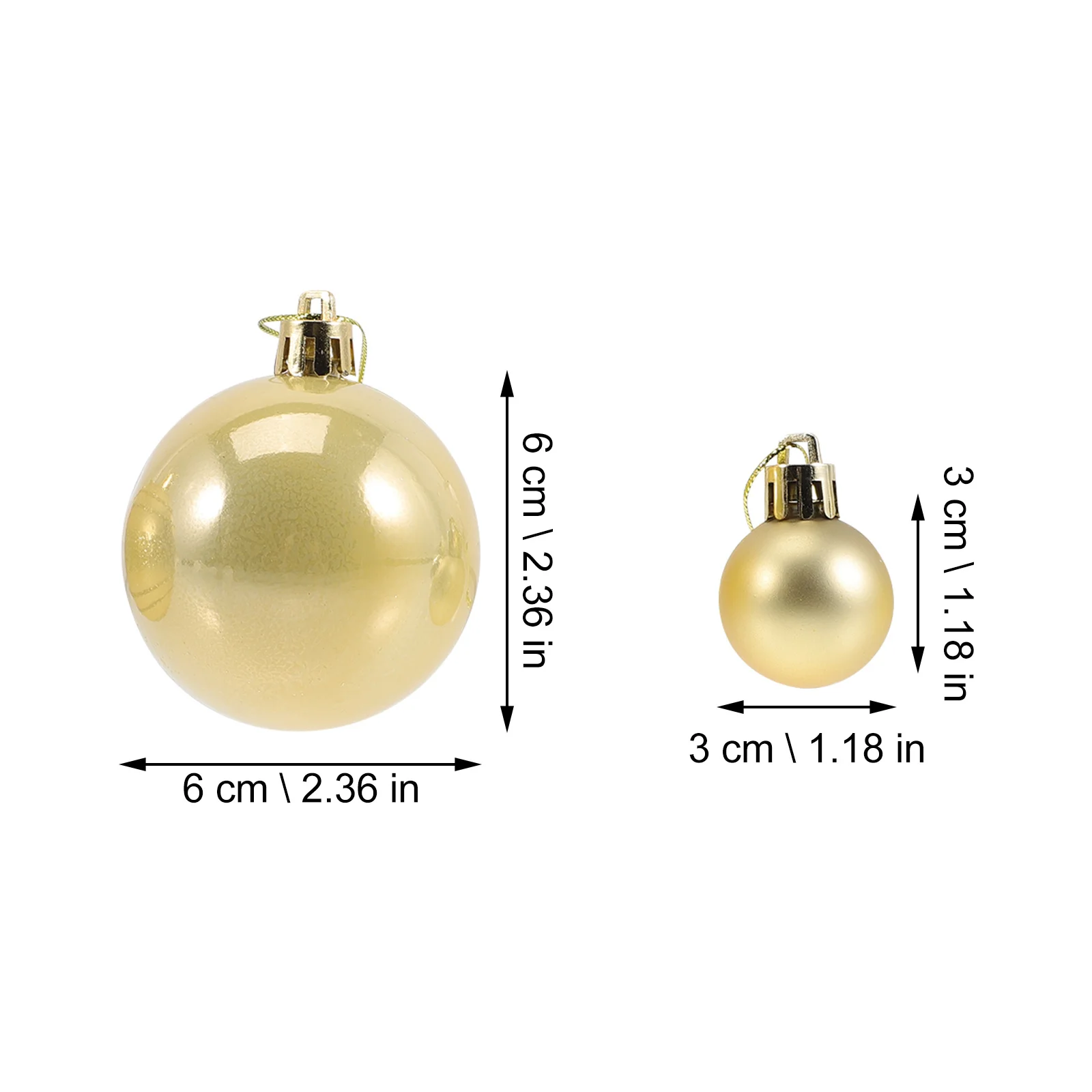 

40 Pcs Christmas Decorations Baubles Ball Pendant Xmas Balls Mini Bright Ornaments Tree