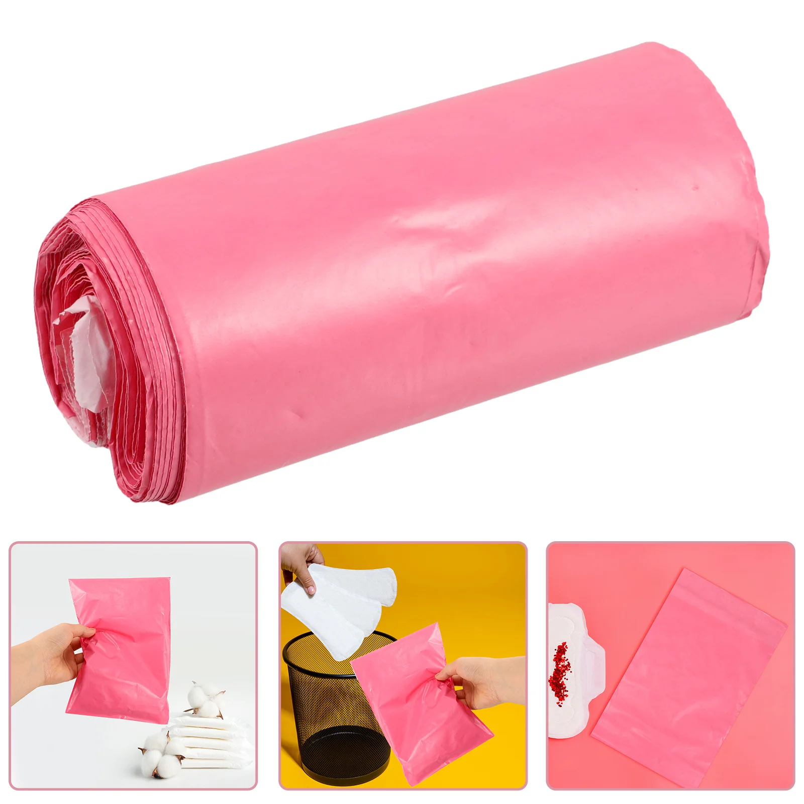 

100Pcs Portable Sanitary Disposal Bags for Feminine Products Self-Sealing Sanitary Napkin Period Pad Waste Bags