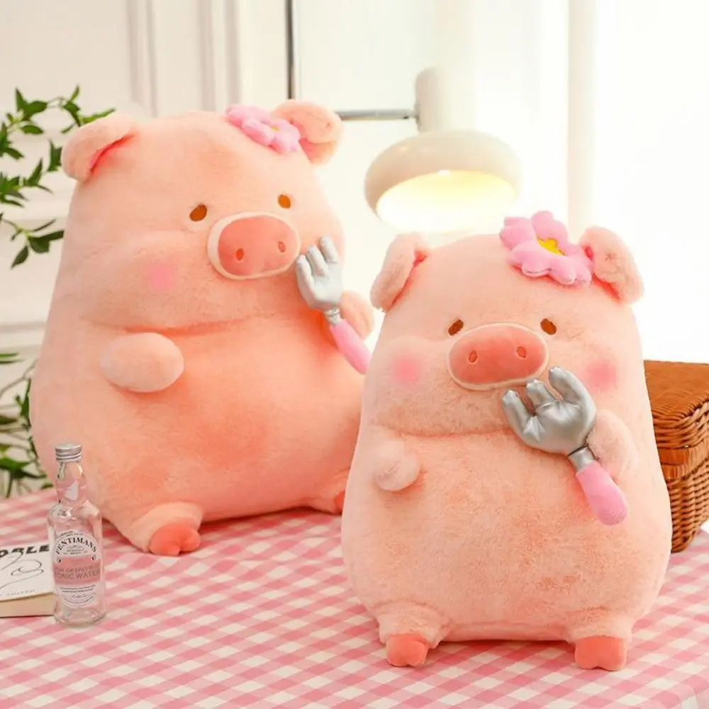 Plushies Dolls Lulu Pig Plush Toy Fluffy PP Cotton Bow Pig Plush Toys Sakura Soft Piggy Stuffed Animals Birthday Christmas