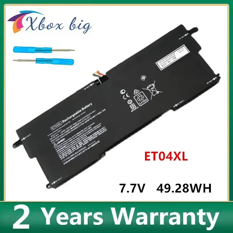 ET04XL Laptop Battery For HP EliteBook x360 HSTNN-IB7U 1020 G2 TPN-I09C 915191-855 915030-171 7.7V 6470mAh