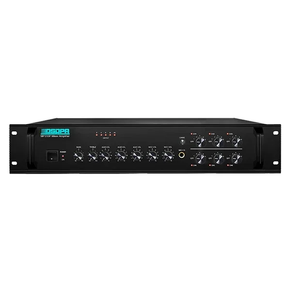120w 100V 6 Zones Mixing Amplifier Built-in chime Bass Treble Controls Individual Volume Control Mixing Amplifier