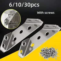 6/10/30pcs multifunctional corner codes with screws, connector corner codes for furniture and cabinet reinforcement brackets