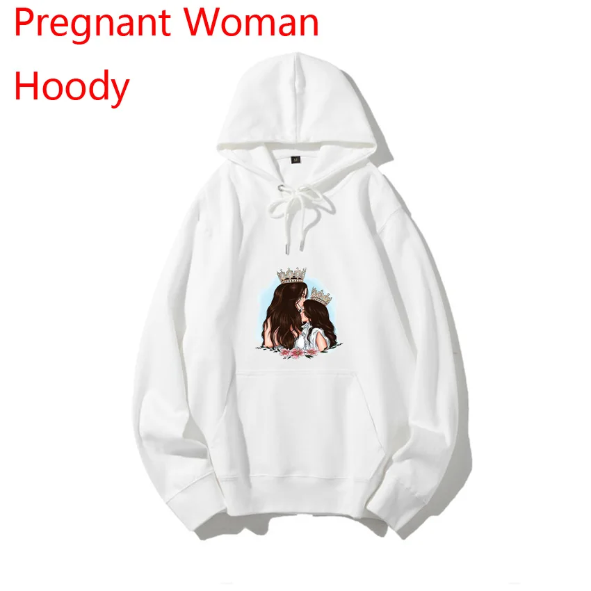 

Mom Mama Girl Funny Print Pregnant Woman Hoody Spring Autumn Maternity Women Hoodie Customized Add Your Photo Idea Cool DIY