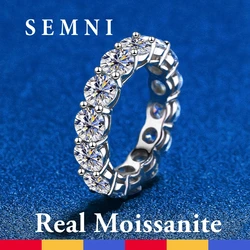 SEMNI Total 7.0CT Moissanite Diamond Rings For Women Men 0.5ct Each Top Quality Original 925 Sterling Silver Lady's Rings