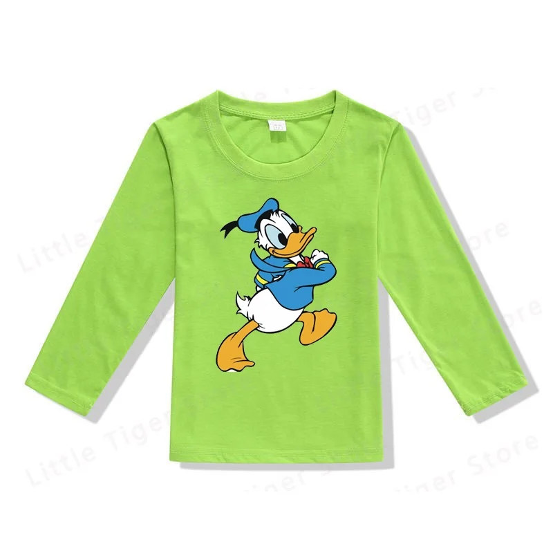 

Disney Cartoon Character Cotton Children T-shirt Long-sleeved Tops Clothing Kid Bottoming Shirt Cartoon Crewneck Girl Boy Blouse