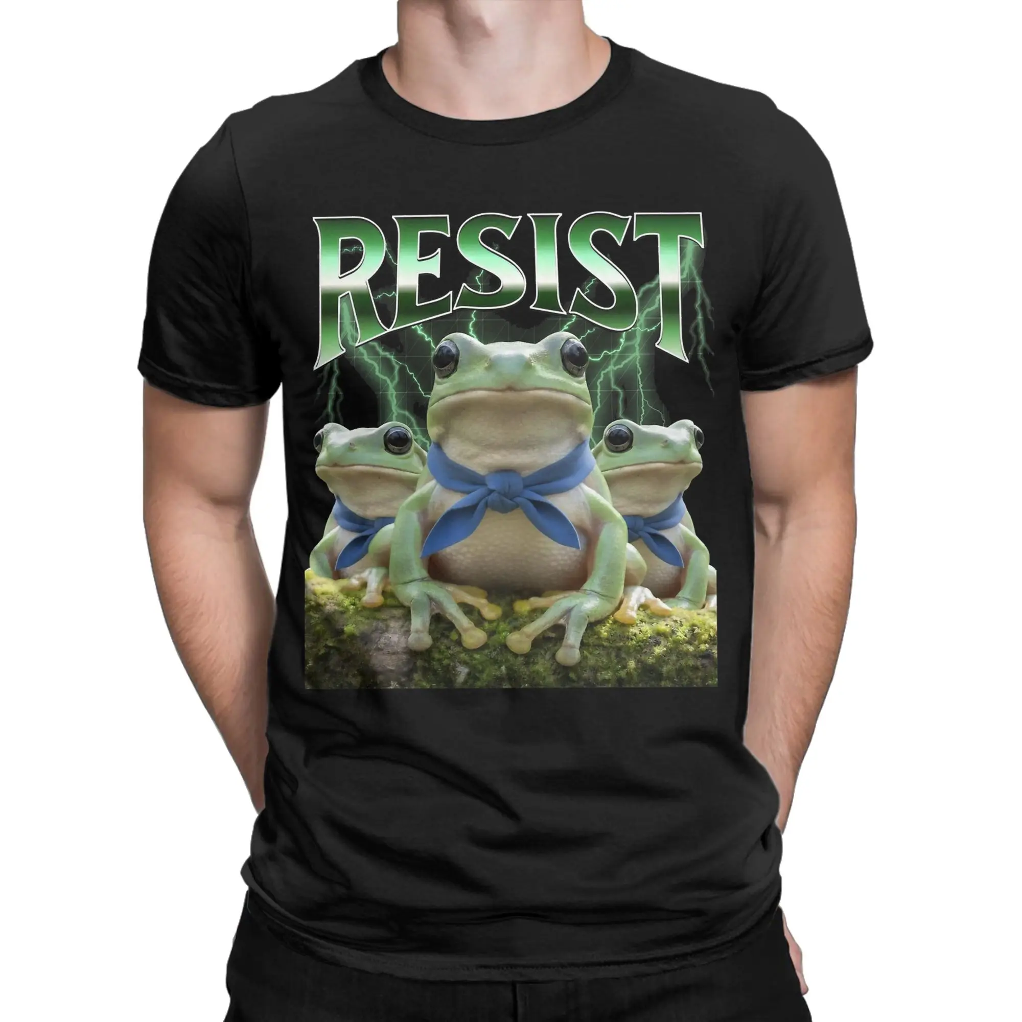 Unique Portland Frog Resist Frog Meme T-Shirts Men Round Collar Cotton T Shirts  Short Sleeve Tee Shirt Gift Idea Clothes