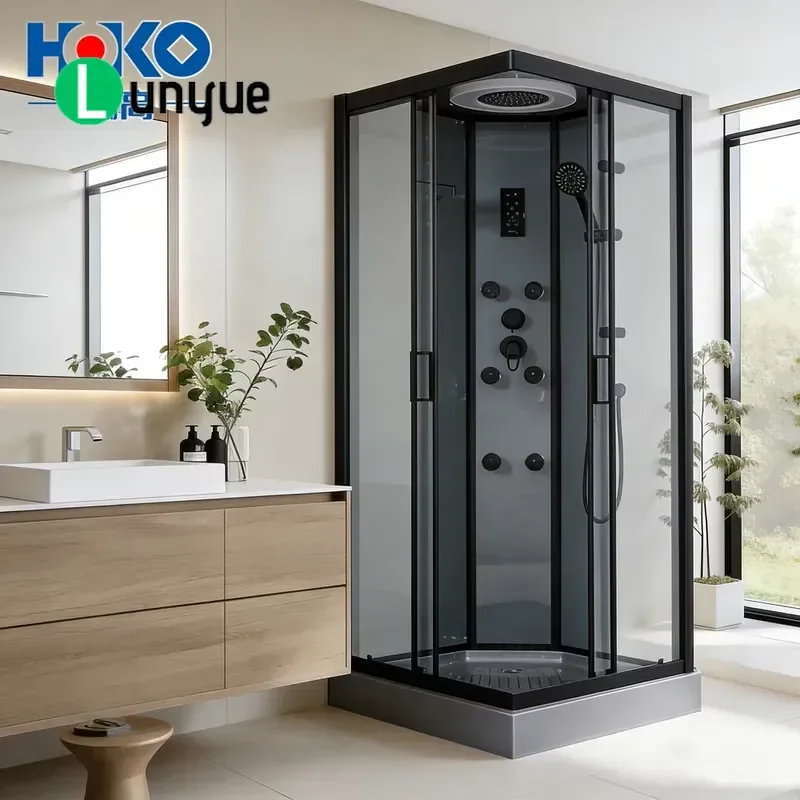 Luxury Indoor Steam Shower Room Spa Cabin Bathroom Enclosure Glass Door Home Wellness Relaxation Waterproof Easy Install