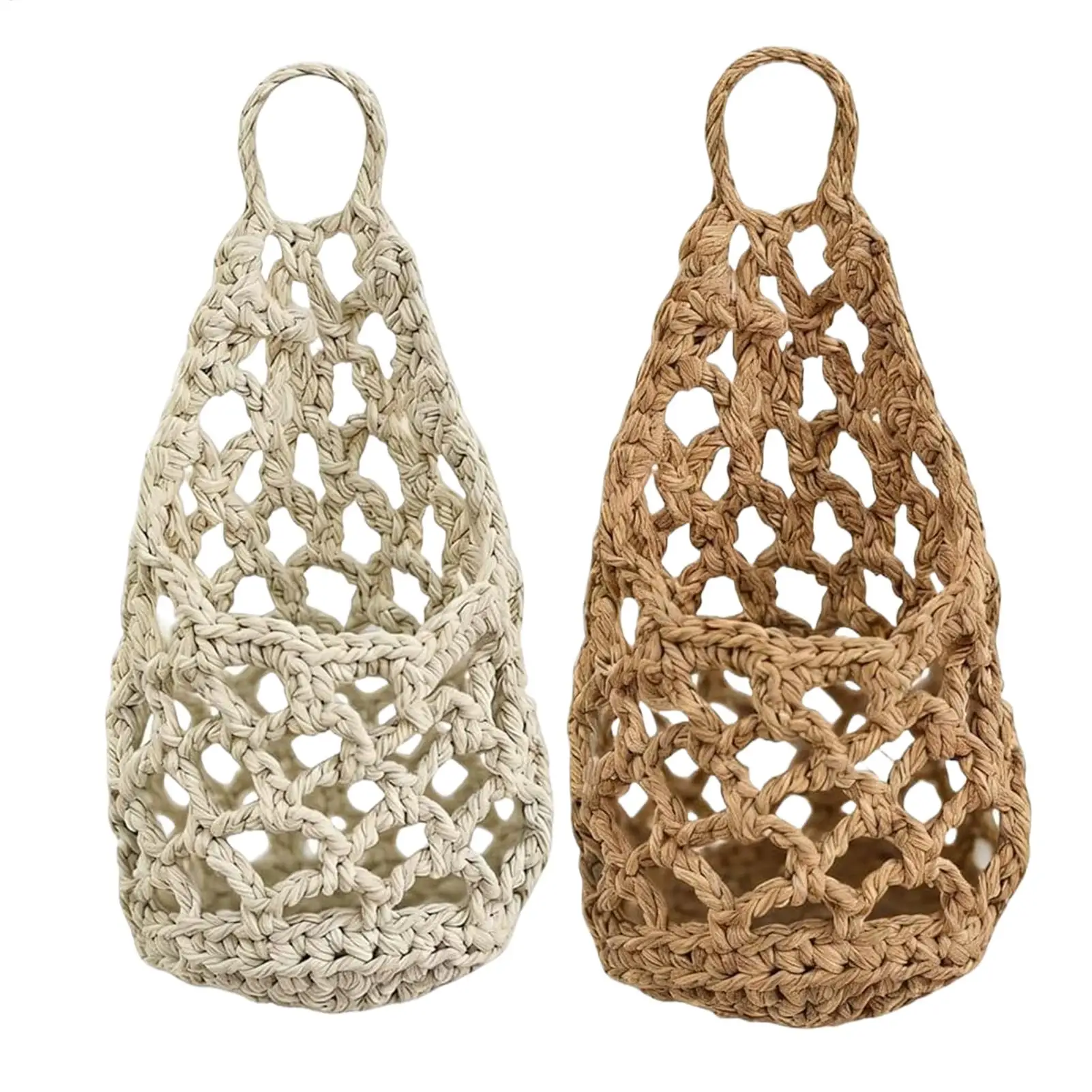 Suporte de Plantas em Macramê Pequeno, Decorativo em Algodão Trançado, Suporte para Vaso de Flores para Porta, Apartamento, Escritório