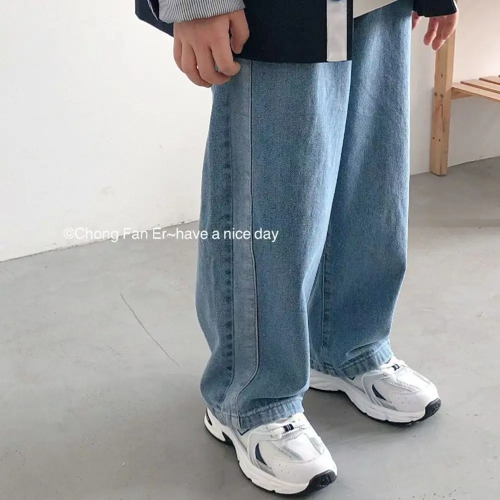 

Kids Pants Elastic Waist Ankle Length Loose Straight Simple Casual Fashionable Modern Designable Soft Summer Children Boys