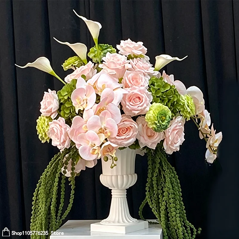 Künstliche Rosen-Orchideen-Tischdekoration Blumenball Hochzeitsfeier-Dekoration Blumenarrangement Tischdekoration für Zuhause und Veranstaltungen – Detail 7