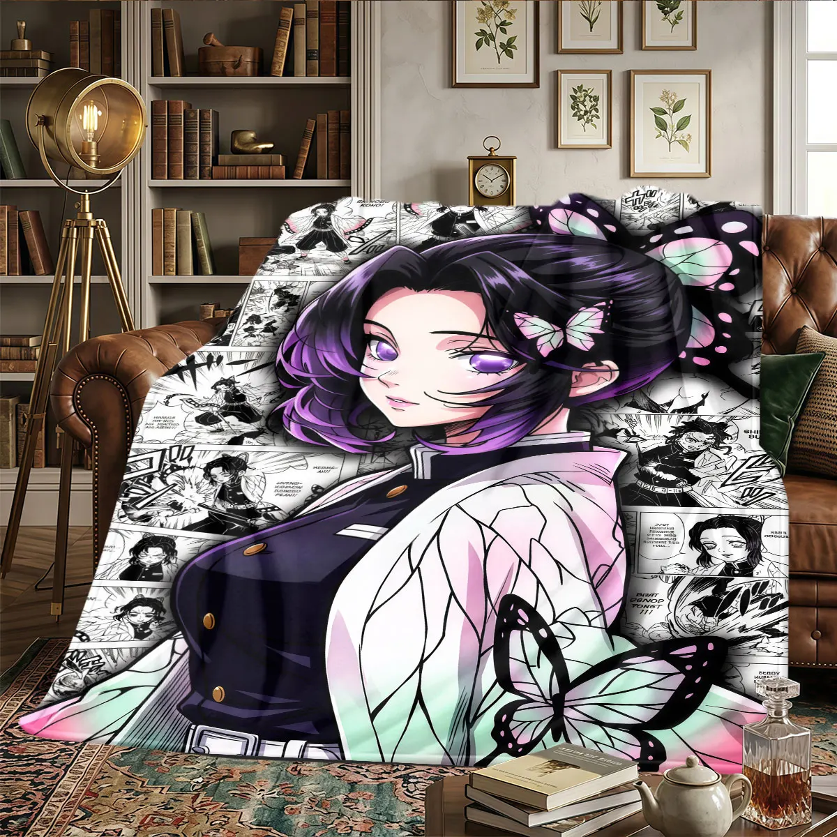 Demon Slayer Kimetsu no Yaiba Patterns Home Blanket Lightweight and portable for Naps Beds Warmth and Comfort Gifts -HE11