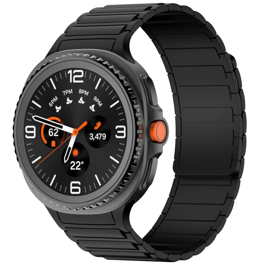 Magnetische siliconen band voor Samsung Galaxy Watch 9 8 44mm 40mm armband voor Galaxy Watch 8 Classic 46mm band accessoires