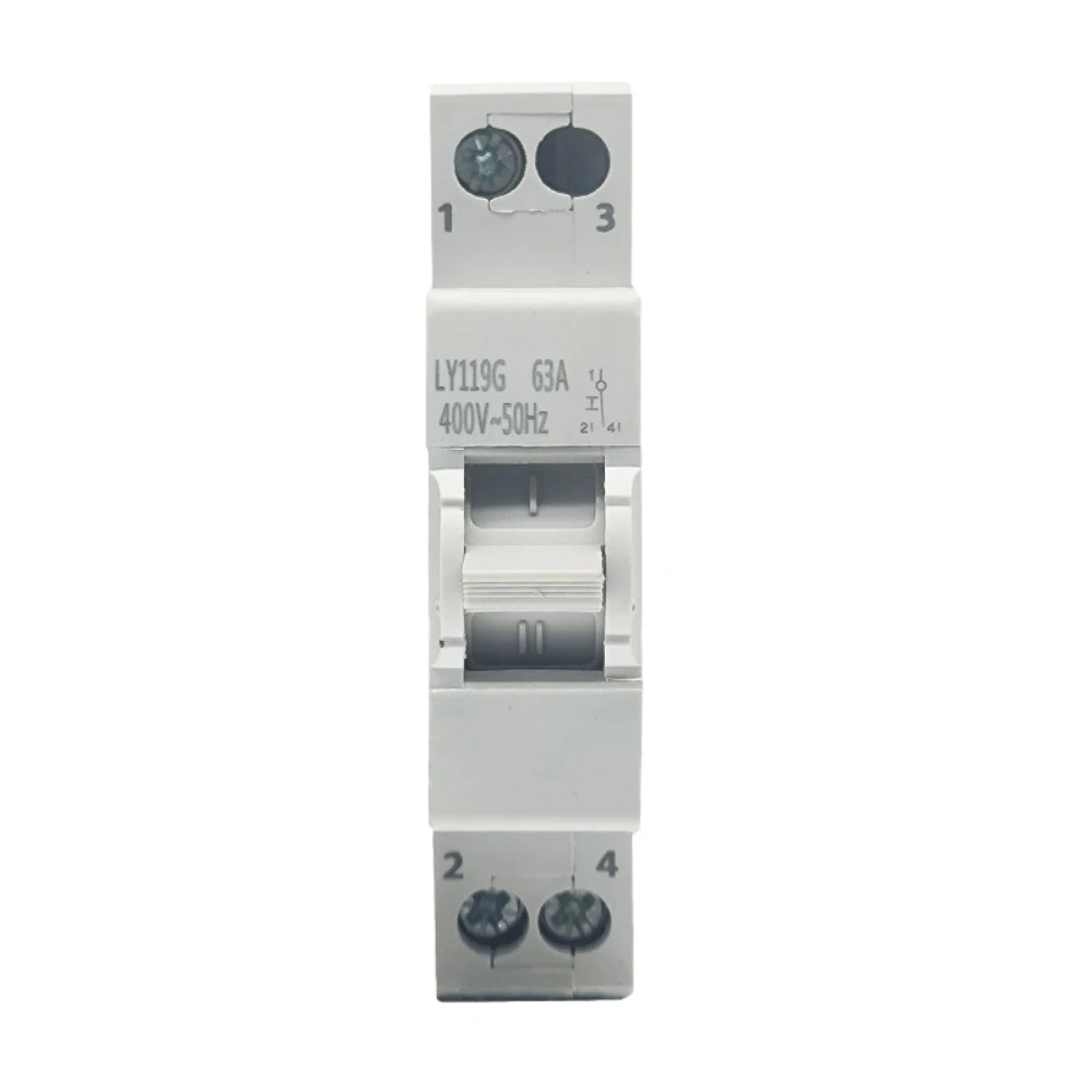 

1P 2P 3P 4P Pole 63A MTS Dual Power Manual Transfer Switch Interlock Circuit Breaker Rail Installation Short Circuit Protector