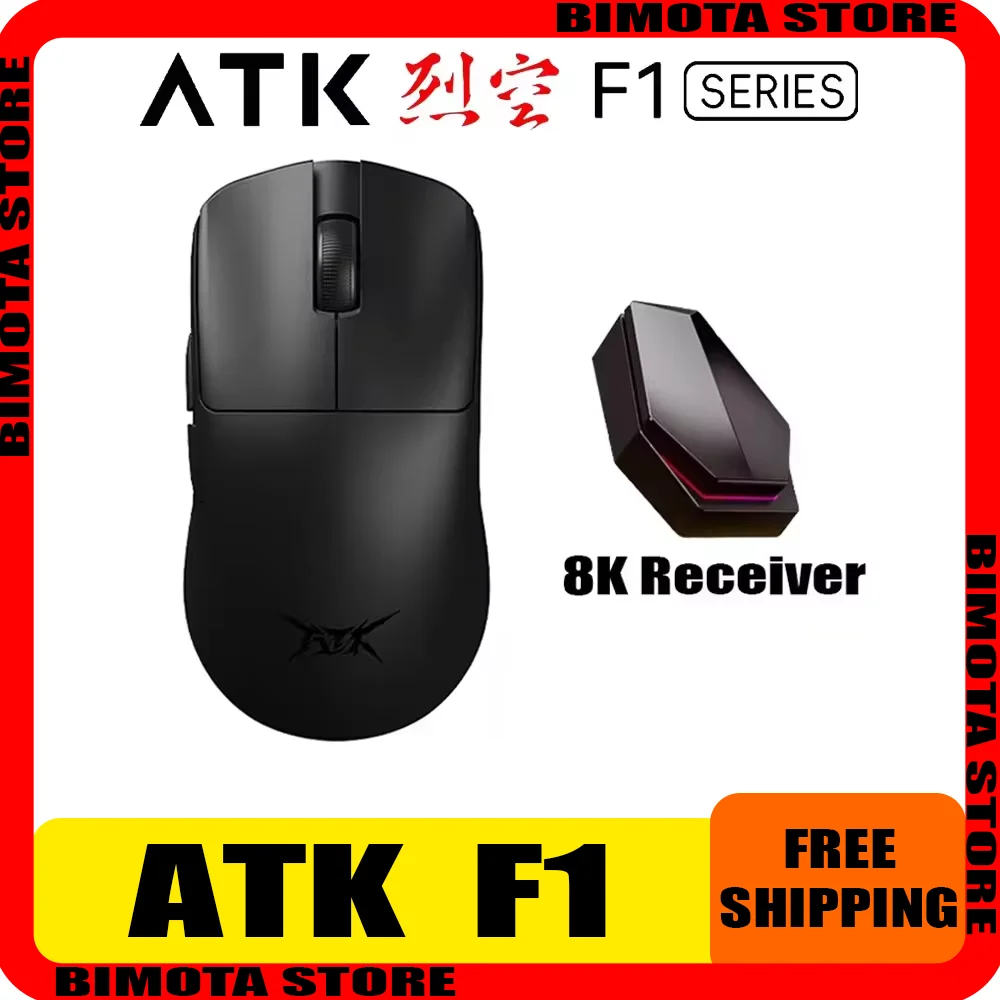 

ATK Liekong F1 Pro MAX Wireless 8k Dual Mode Mouse Paw3950 Ultimate Customized Lightweight Mouses Ergonomics Esports Accessory