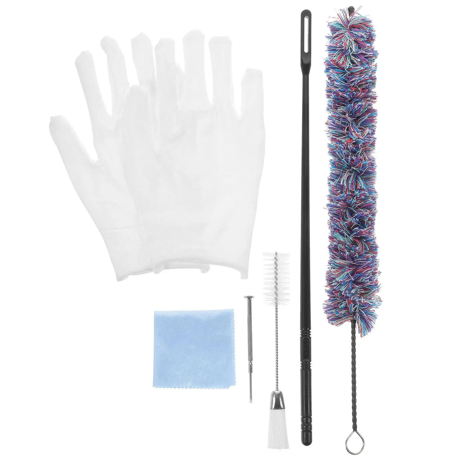 

Saxophone Cleaning Kit Durable Cotton Cloth Brush Musical Instruments Dust Water Flute Clarinet Supplies