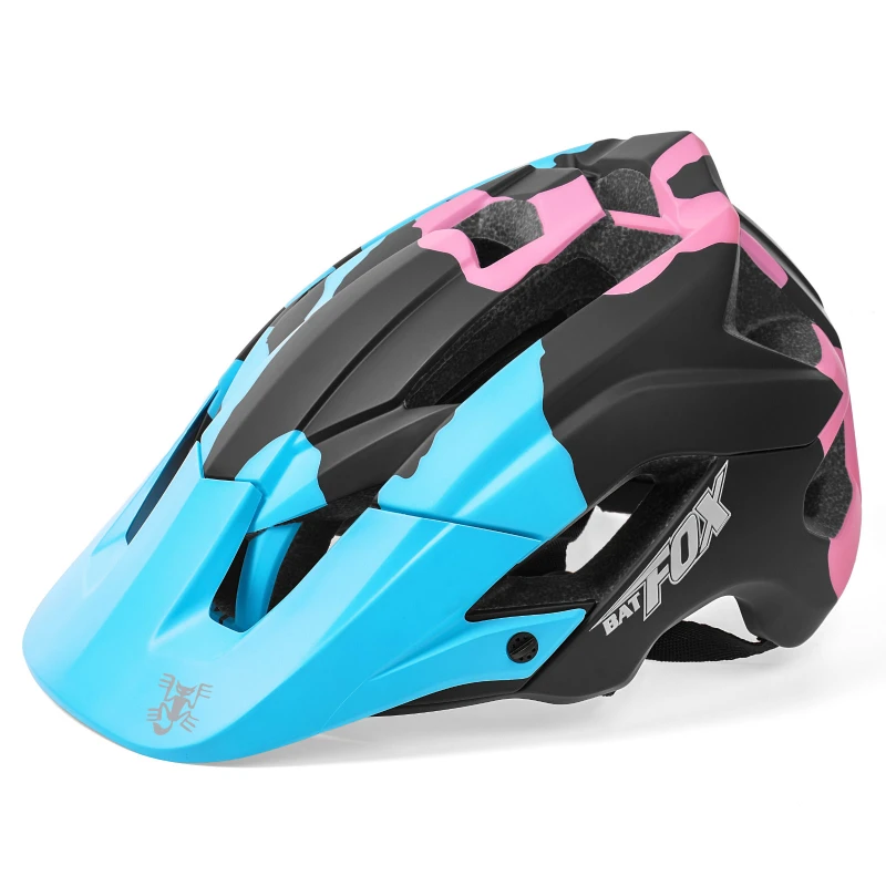 BATFOX integral mtb helmet woman pink fox cycling Mountain bike visor helmet bicycle mountain man Bicycle helmet girl casco mtb