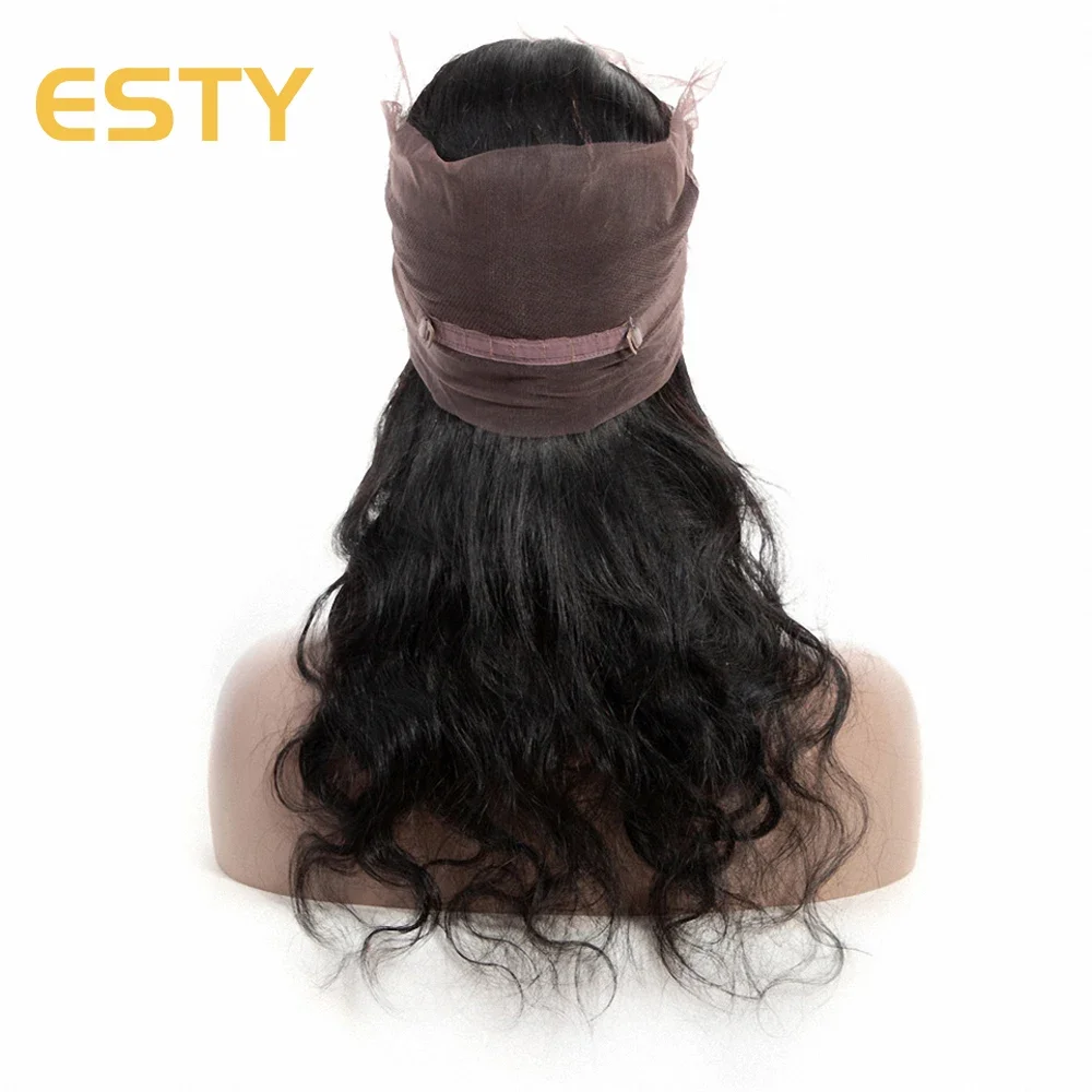 

Brazilian Body Wave Human Hair Lace Frontal 360 Full Transparent Lace Closure Remy Hair Frontal Pre-Plucked with Baby Hair