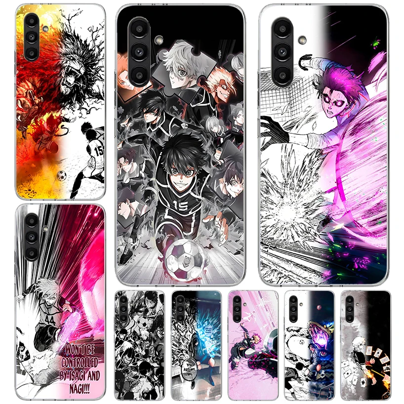 Blue Lock Football Anime Phone Case For Samsung Galaxy A13 A14 A15 A16 A17 A53 A54 A55 A56 A57 A33 A34 A35 A36 A37 A23 A24 A25 A