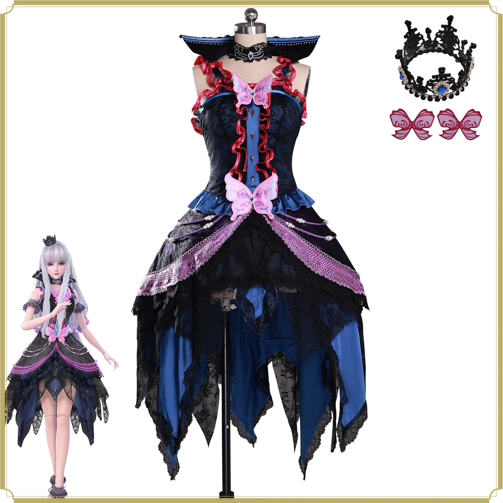

High Quality Classic Cosplay Costume - Game Adult's Ray Gothic Contract Dress Skirt Full Set Anime Outfit Stage Performance Suit