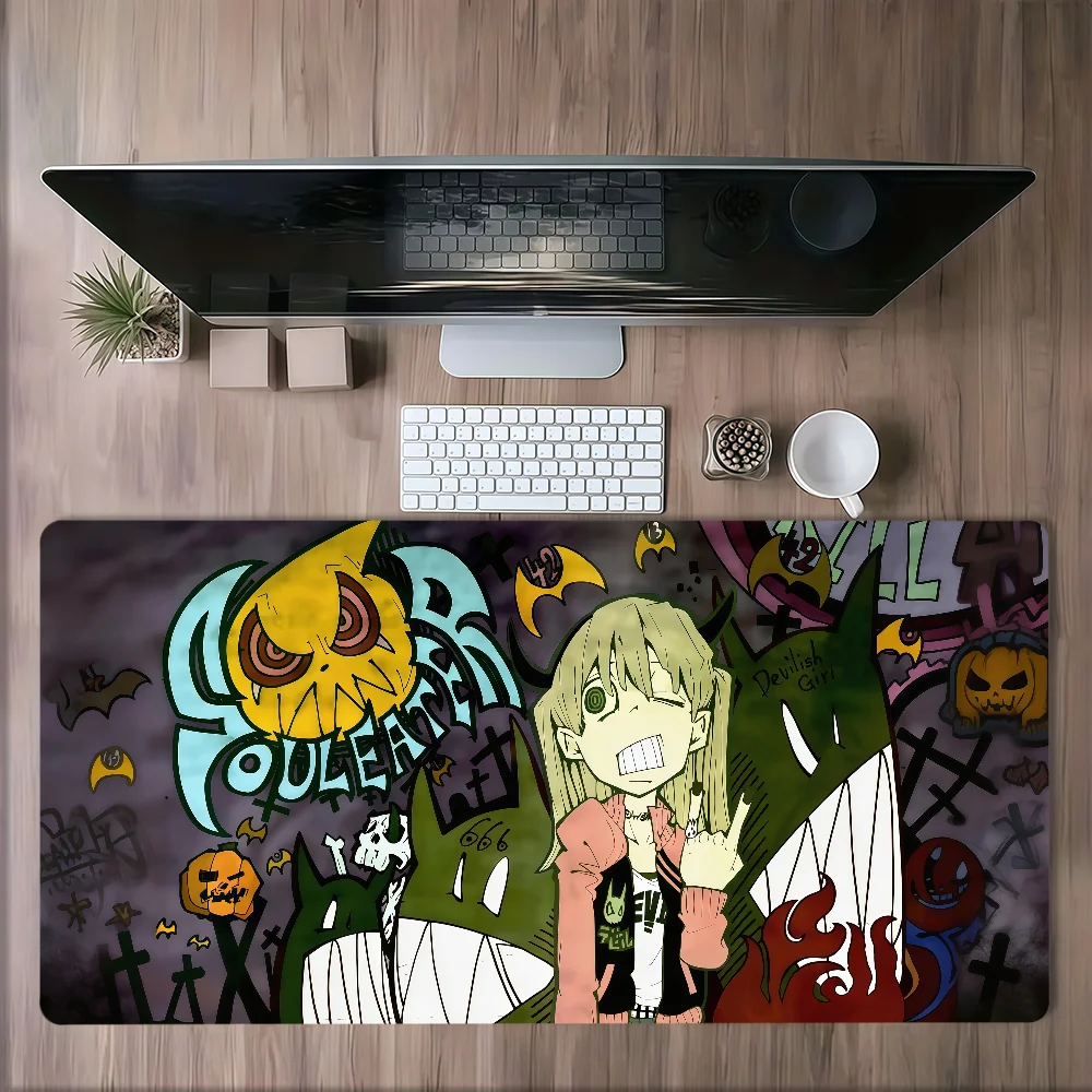Anime S-Soul Eater Mouse Pad Large Non-slip Lockedge Desktop Computer Desk Mat Keyboard Writing MousePad Office Gamer Student