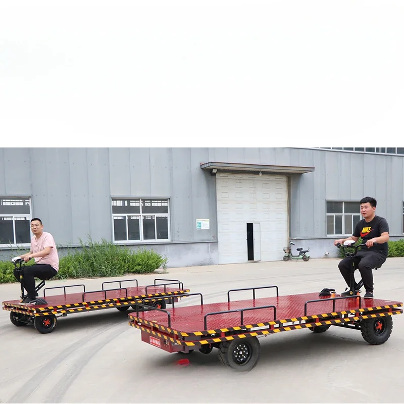 Electric flatbed truck pulling truck high-power load king upside down donkey  construction site warehouse factory area