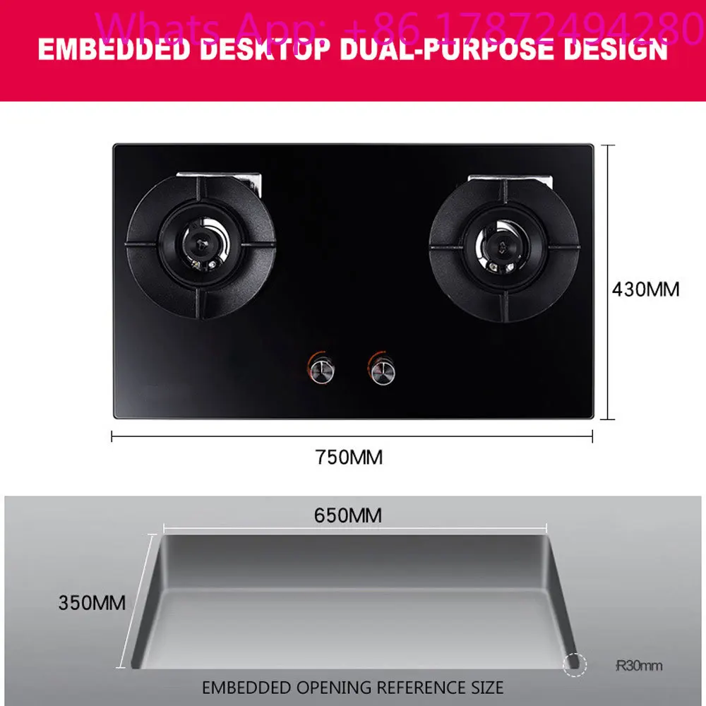 Version Fierce Fire  Stove Embedded Cooktop Energy Saving Tempered Glass  stove Flipped Easy Cleaning