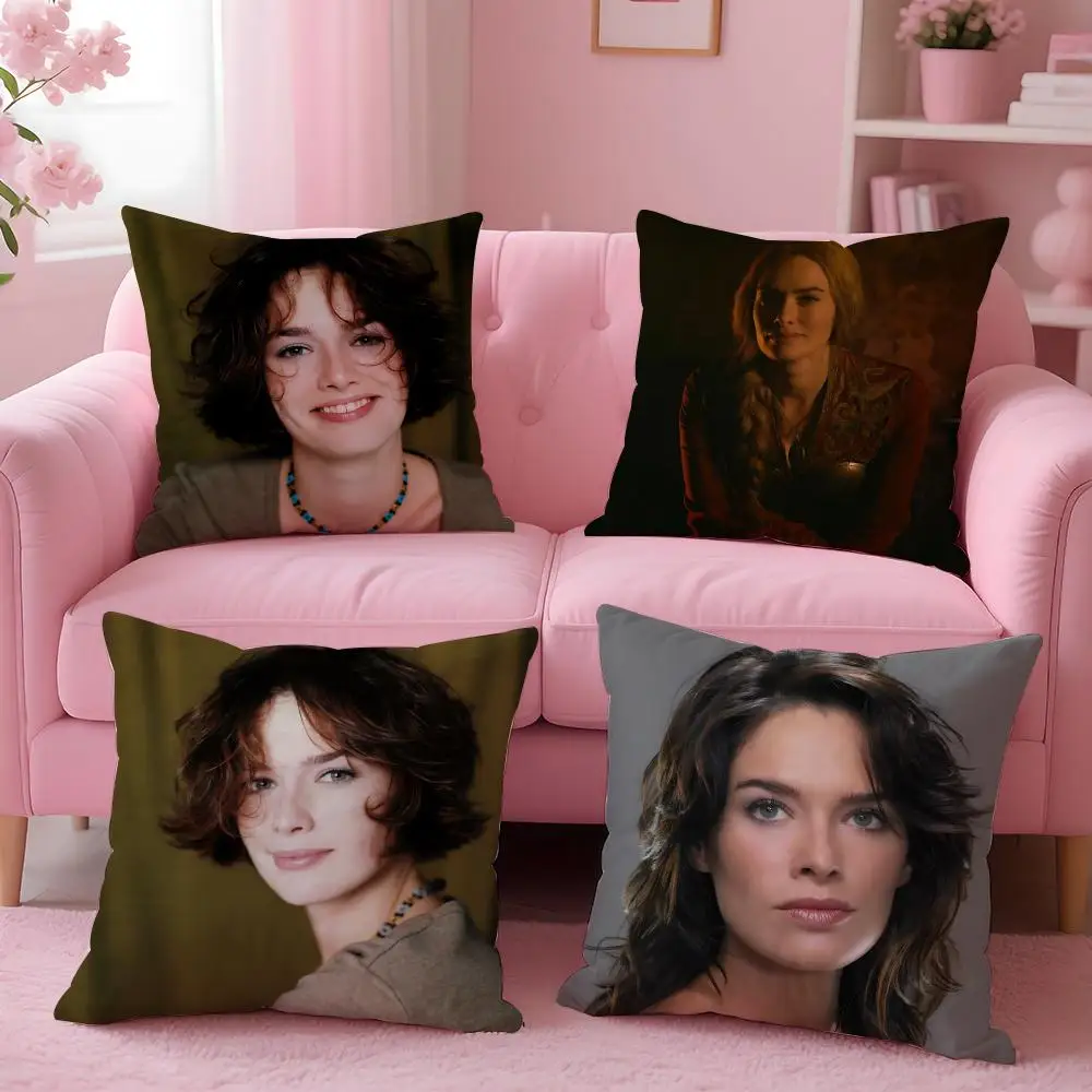 movie Lena Headey Cushion Cover Cushion Cover Set 4Pcs 50x50 45x45 40x40 Pillowcase Decorative Sofa Home Decor