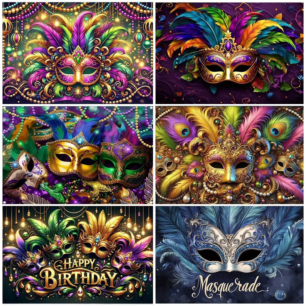 

Carnival Dance Mask Theme Party Photography Background Banner Masquerade Backdrop Party Decorations Festival Supplies Kid Gifts