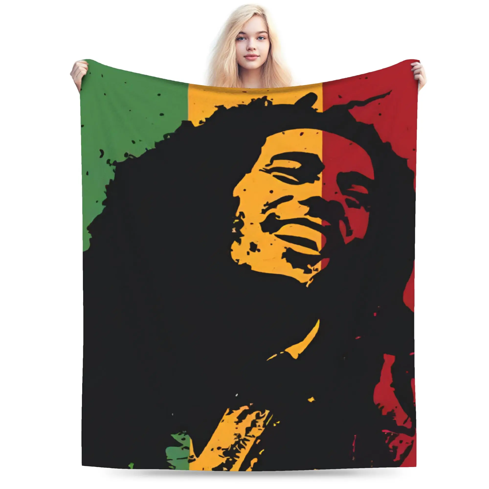 B-Bobs M-MarleyS One Love Blanket  Warm Soft Aesthetic Plush Bedding Throws For Kids Couch Chair Sofa Bed Flannel Bedspread Bed