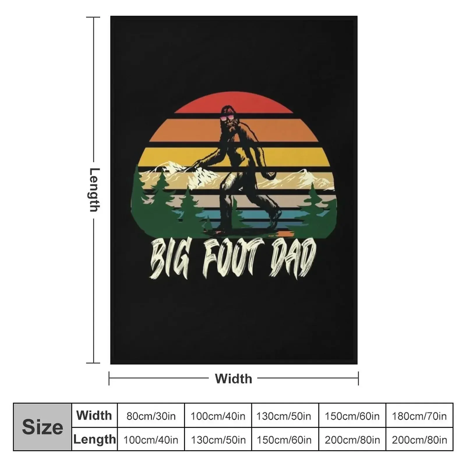 big foot dad, Dad likes Bigfoot shirt I believe in Bigfoot Throw Blanket Decorative Throw Softest Blankets