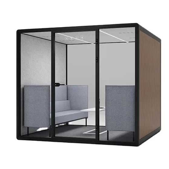 Soundproof Office Pod Sound Proof Modern Office Acoustic Soft Curved & Sofa For Team CollaborationHot SalesHot Sales