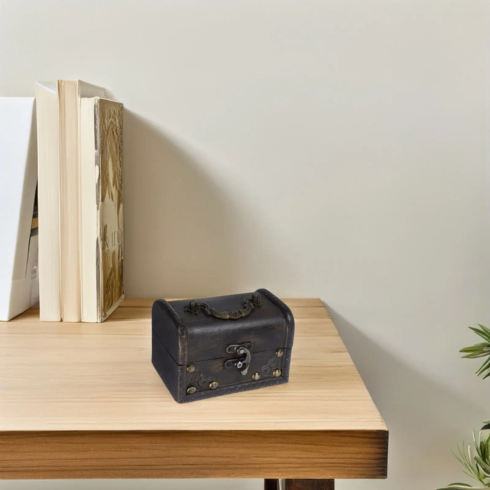 Caja de Madera China Vintage, Organizador de Escritorio Retro, Estuche para Guardar Joyas, Cofre Decorativo para Recuerdos, Caja de Almacenamiento de Madera
