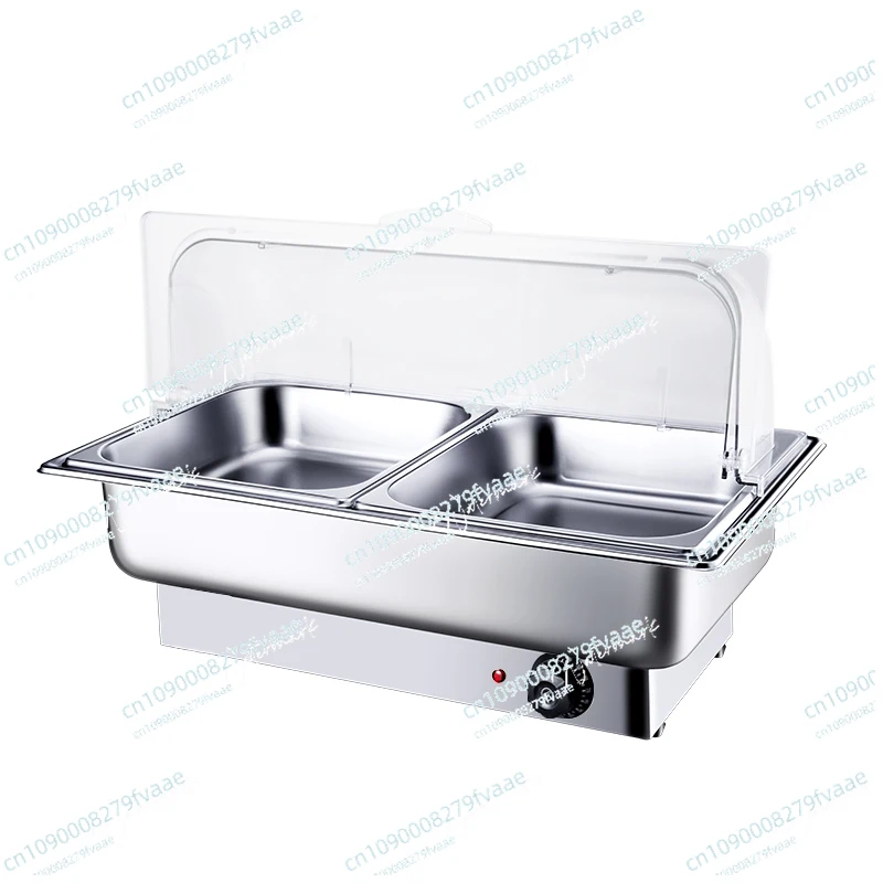 Stainless Steel Buffet Furnace Electric Heating Commercial Restaurant Desktop Insulation Furnace Hotel Flippable Visual Cloth