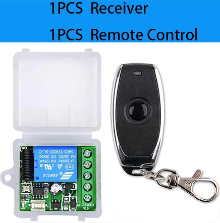 Universal Wireless Remote Control Switch DC 12V 1CH 10A Relay Receiver Module RF Transmitter 433Mhz Smart Home Remote Controls