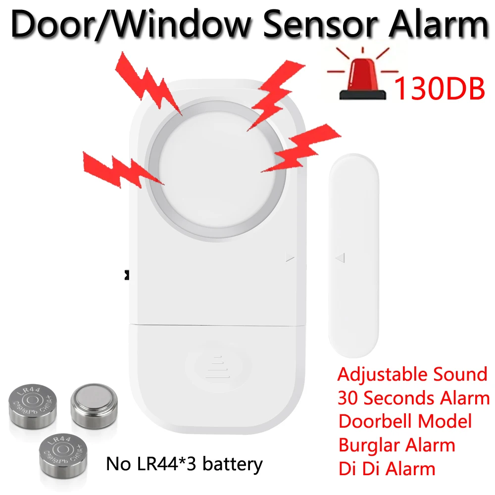 Door Opening Sensor Doorbell Wireless Time Delay Door Alarm Anti-theft Door Window Security Alarm Refrigerator Alarm Door Sensor