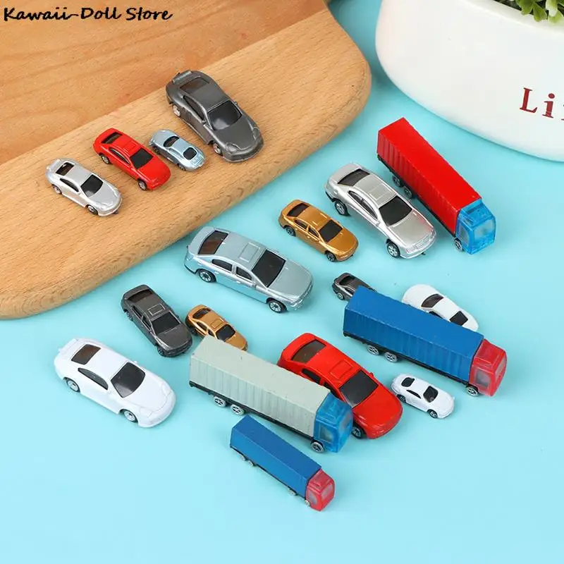 1:100-200 Dollhouse Miniature Car Truck Container Large Vehicle Model Car Toy Kids Bauble Doll