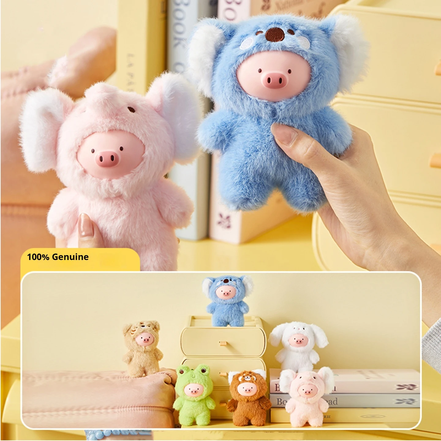 

Original Lulu Pig Animal Big family Series Blind Box Mystery Box Anime Figure Collection Decoration Kids surprise Gifts