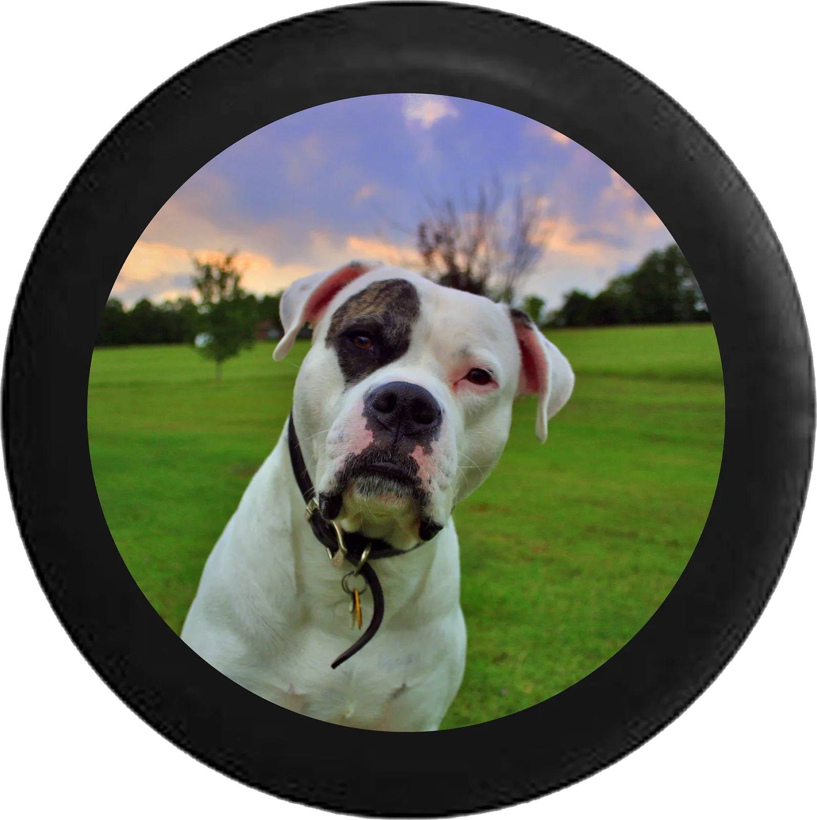 Cubierta de neumático de repuesto Perro manchado blanco Pitbull Bulldog Bully jk Accesorios