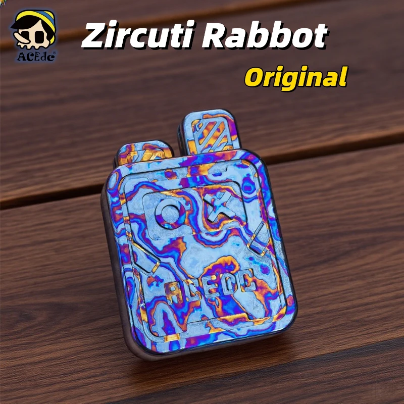 ACEdc Zircuti Rabbot Fritillaryinlaid y sellado con cristal Fidgets Slider juguetes sensoriales para aliviar el estrés para adultos