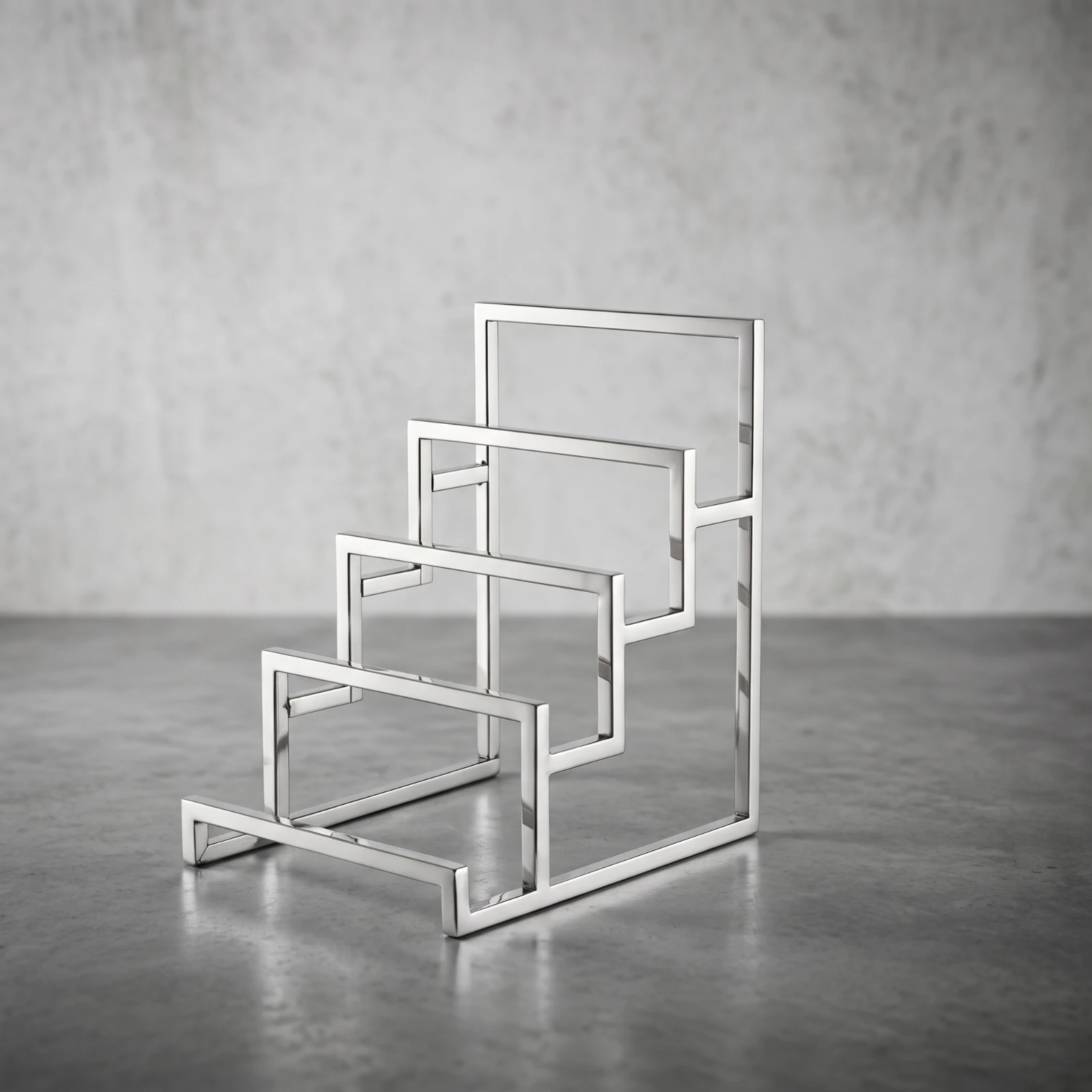 Stepped Display Rack Metal Wallet Display Stand Organizer Compact Sturdy for Retailers, Boutique, Closet