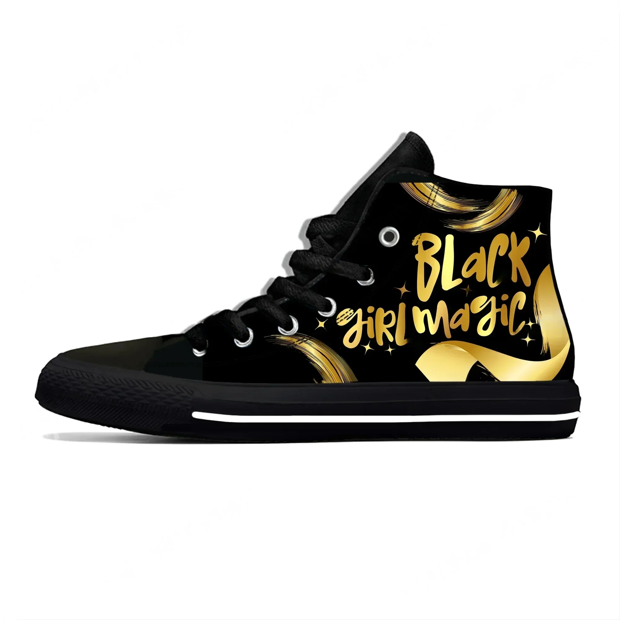 

Кроссовки Black Girl Magic High Top для мужчин и женщин, повседневная обувь для подростков, кроссовки из ткани, легкая обувь для косплея с 3D принтом