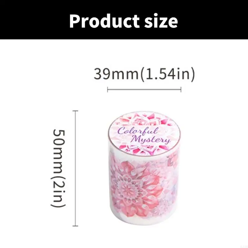 2025 New 1 Roll Waterproof Decorative Sticker for Scrapbook Journal Card, Flower Sticker, PET Adhesive Floral Aesthetic Sticker