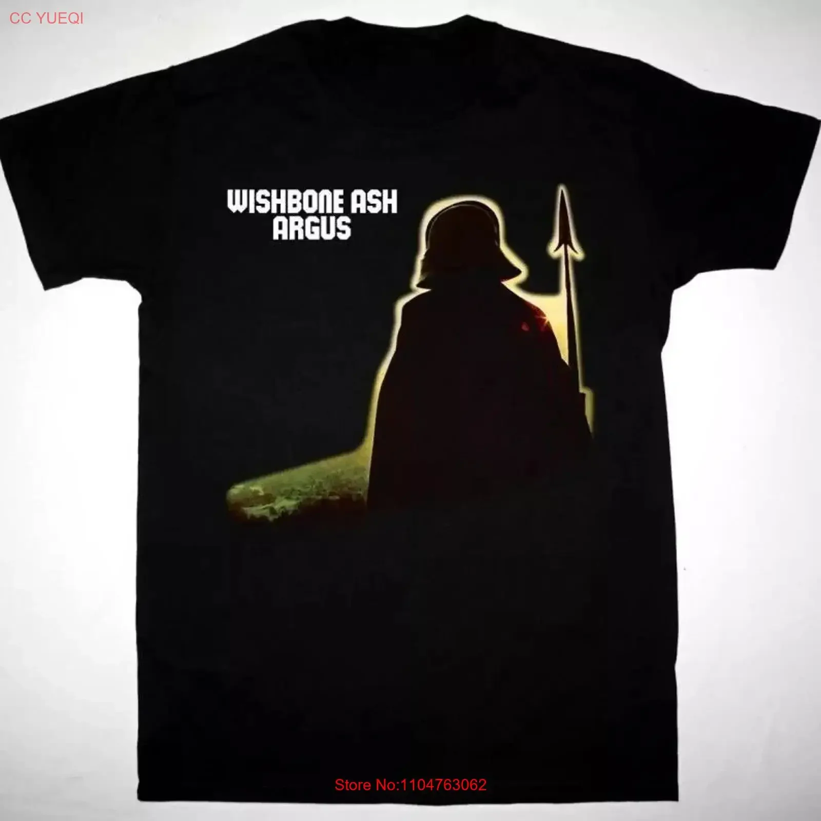 Wishbone Ash band Argus Black T Shirt S 5XL Q8313 vintage Washed Slightly streetwear Versatile Unisex Casual