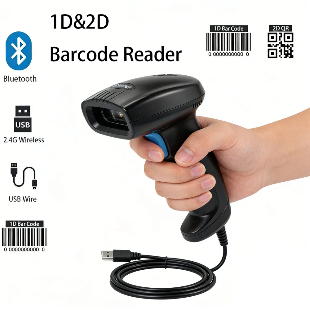 

High-Speed Code Reading Scanner with Ergonomic Design and Full ASCII Data Editing