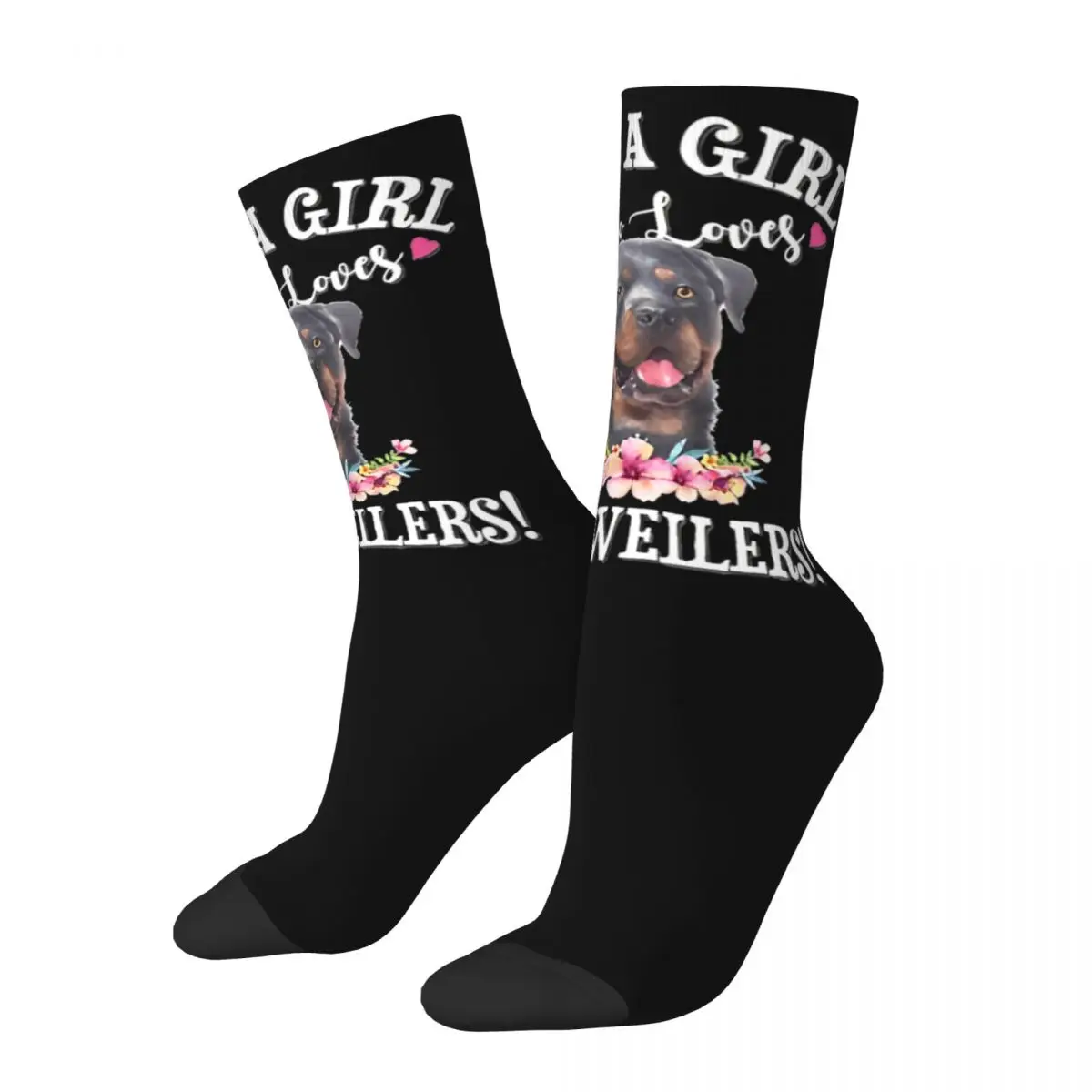 Rottweiler Dog Lover Socks Retro Stockings Unisex Men High Quality Skateboard Socks Spring Design Non Slip Socks