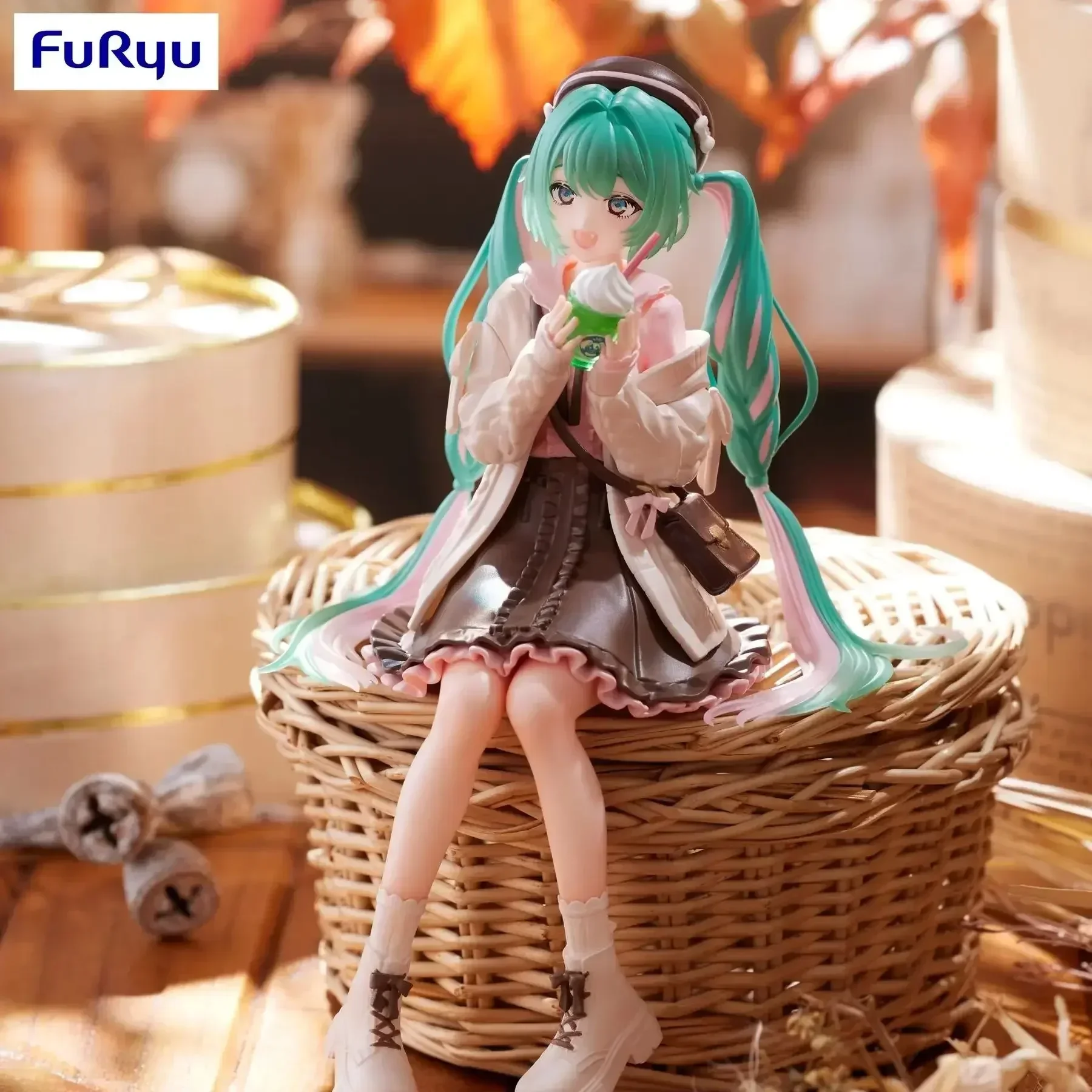オリジナル風流初音ミクフィギュア秋デート服ヌードルストッパーアニメモデル像かわいいおもちゃ人形ガールズボーイズクリスマスギフト