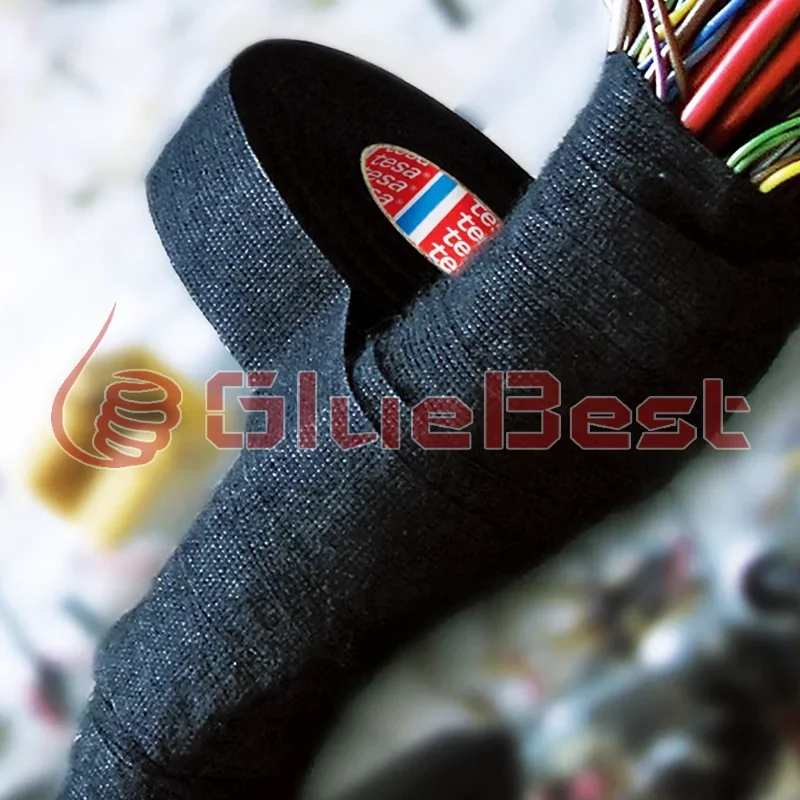 TESA 51608 Automotive Fleece Wire Harness Tape for Noise Reduction Abrasion Resistance and High-Temperature Applications