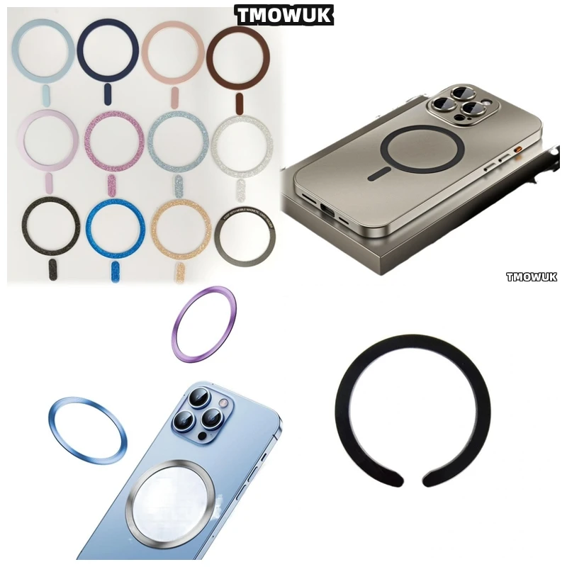 

For IPhone 13 14 15 16 Pro Max Plus Mini For Magsafe - Magnetic Metal Ring Sticker For Magsafe - Enabled Wireless Charging