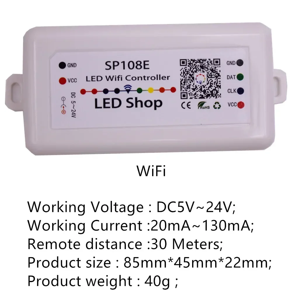 Imagem -05 - Controlador Mágico Luzes de Tira Led Wi-fi Bluetooth Pixéis T1000s K1000s T8000ac Sp105e Sp108e Sp110e So107e Sp630e Sp617e